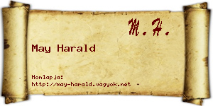 May Harald névjegykártya